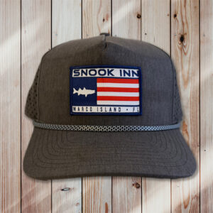 Snook Inn Blackhawk R+ Performance Patch Hat - Graphite